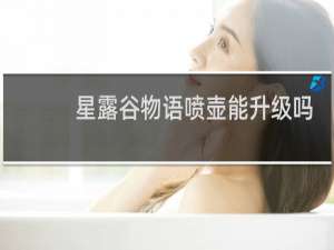 星露谷物语喷壶能升级吗