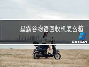 星露谷物语回收机怎么箱