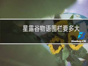 星露谷物语围栏要多大