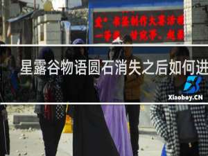 星露谷物语圆石消失之后如何进去