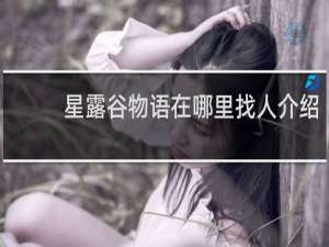 星露谷物语在哪里找人介绍