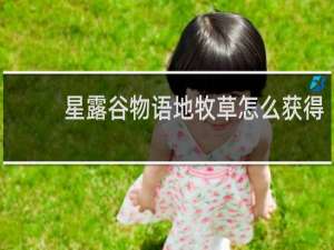 星露谷物语地牧草怎么获得