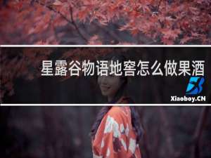 星露谷物语地窖怎么做果酒