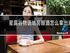 星露谷物语地窖酿酒怎么拿出来