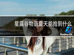 星露谷物语夏天能捡到什么