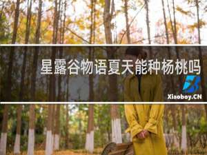 星露谷物语夏天能种杨桃吗