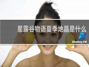 星露谷物语夏季地晶是什么