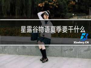 星露谷物语夏季要干什么