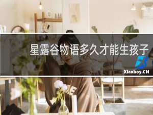 星露谷物语多久才能生孩子