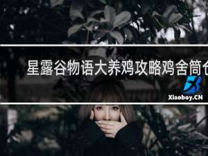 星露谷物语大养鸡攻略鸡舍筒仓