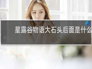 星露谷物语大石头后面是什么
