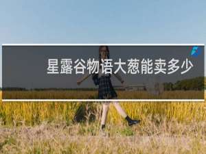 星露谷物语大葱能卖多少