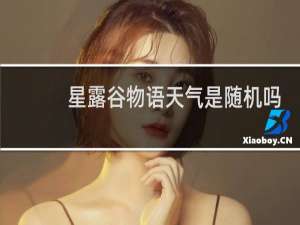 星露谷物语天气是随机吗