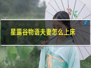 星露谷物语夫妻怎么上床