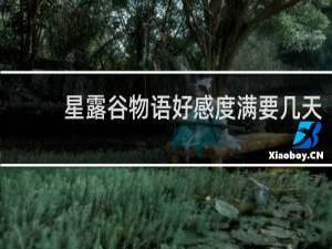 星露谷物语好感度满要几天