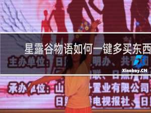 星露谷物语如何一键多买东西