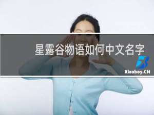 星露谷物语如何中文名字