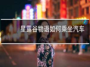 星露谷物语如何乘坐汽车