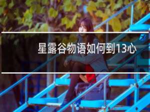 星露谷物语如何到13心