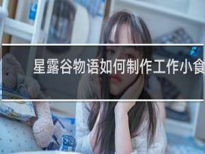星露谷物语如何制作工作小食