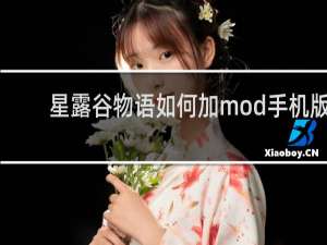 星露谷物语如何加mod手机版