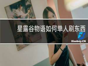 星露谷物语如何单人刷东西