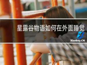 星露谷物语如何在外面睡觉