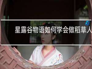 星露谷物语如何学会做稻草人