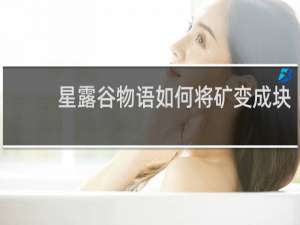 星露谷物语如何将矿变成块