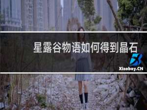 星露谷物语如何得到晶石