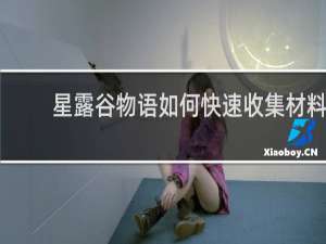 星露谷物语如何快速收集材料