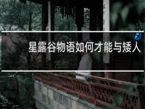 星露谷物语如何才能与矮人