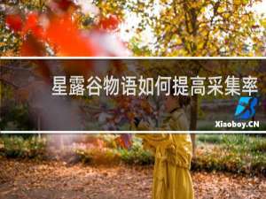 星露谷物语如何提高采集率