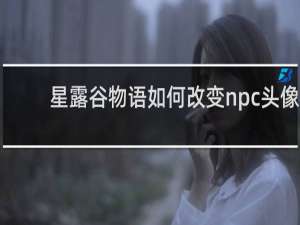 星露谷物语如何改变npc头像