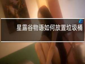 星露谷物语如何放置垃圾桶