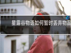 星露谷物语如何暂时丢弃物品