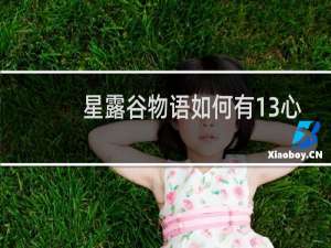 星露谷物语如何有13心