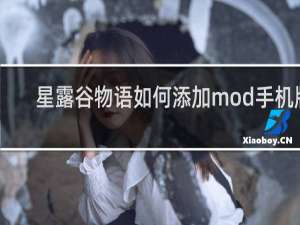 星露谷物语如何添加mod手机版
