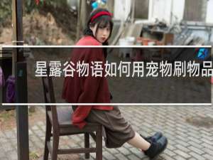 星露谷物语如何用宠物刷物品