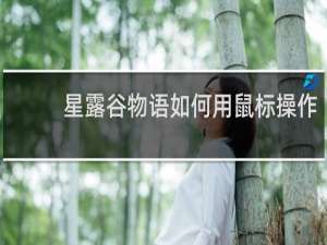 星露谷物语如何用鼠标操作