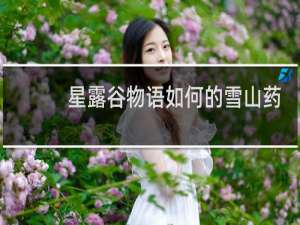 星露谷物语如何的雪山药