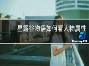 星露谷物语如何看人物属性