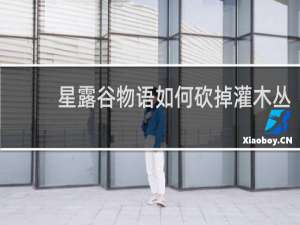 星露谷物语如何砍掉灌木丛