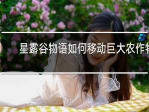 星露谷物语如何移动巨大农作物