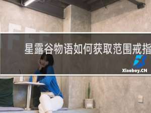 星露谷物语如何获取范围戒指