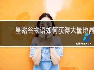 星露谷物语如何获得大量地晶