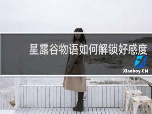 星露谷物语如何解锁好感度