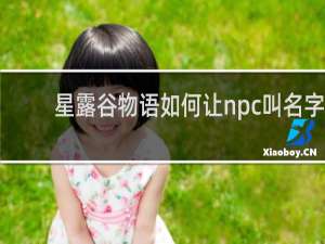 星露谷物语如何让npc叫名字