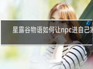 星露谷物语如何让npc进自己家