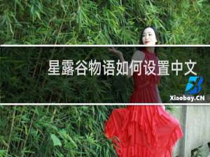 星露谷物语如何设置中文
